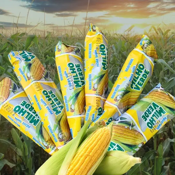 Sorvete no palito de milho verde